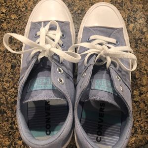 Converse Light Blue and White Sneakers